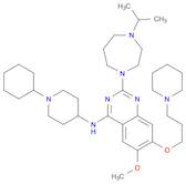 4-Quinazolinamine, N-(1-cyclohexyl-4-piperidinyl)-2-[hexahydro-4-(1-methylethyl)-1H-1,4-diazepin-1-yl]-6-methoxy-7-[3-(1-piperidinyl)propoxy]-