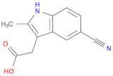 1H-Indole-3-acetic acid, 5-cyano-2-methyl-