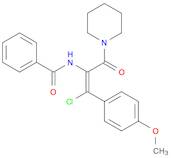 Benzamide, N-[(1Z)-2-chloro-2-(4-methoxyphenyl)-1-(1-piperidinylcarbonyl)ethenyl]-
