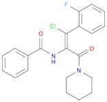 Benzamide, N-[(1Z)-2-chloro-2-(2-fluorophenyl)-1-(1-piperidinylcarbonyl)ethenyl]-