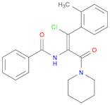 Benzamide, N-[(1Z)-2-chloro-2-(2-methylphenyl)-1-(1-piperidinylcarbonyl)ethenyl]-