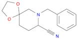1,4-Dioxa-7-azaspiro[4.5]decane-8-carbonitrile, 7-(phenylmethyl)-