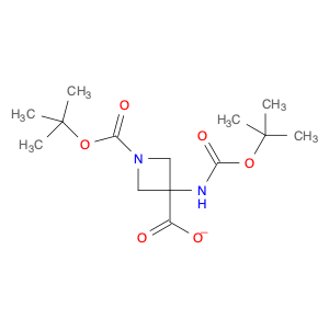 1,3-Azetidinedicarboxylic acid, 3-[[(1,1-dimethylethoxy)carbonyl]amino]-, 1-(1,1-dimethylethyl) es…