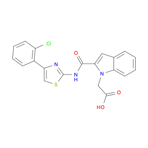 1H-Indole-1-acetic acid, 2-[[[4-(2-chlorophenyl)-2-thiazolyl]amino]carbonyl]-