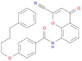 Benzamide, N-(2-cyano-4-oxo-4H-1-benzopyran-8-yl)-4-(4-phenylbutoxy)-