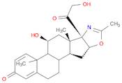 5'H-Pregna-1,4-dieno[17,16-d]oxazole-3,20-dione, 11,21-dihydroxy-2'-methyl-, (11β,16β)-