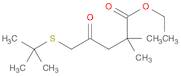 Pentanoic acid, 5-[(1,1-dimethylethyl)thio]-2,2-dimethyl-4-oxo-, ethyl ester