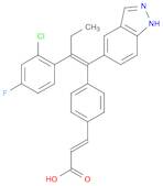 2-Propenoic acid, 3-[4-[(1E)-2-(2-chloro-4-fluorophenyl)-1-(1H-indazol-5-yl)-1-buten-1-yl]phenyl]-, (2E)-