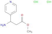 4-Pyridinepropanoic acid, β-amino-, methyl ester, hydrochloride (1:2)