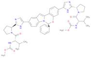 Carbamic acid, N,N'-[[(6S)-6-phenyl-6H-indolo[1,2-c][1,3]benzoxazine-3,10-diyl]bis[1H-imidazole-5,2-diyl-(2S)-2,1-pyrrolidinediyl[(1S)-1-(1-methylethyl)-2-oxo-2,1-ethanediyl]]]bis-, C,C'-dimethyl ester