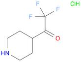Ethanone, 2,2,2-trifluoro-1-(4-piperidinyl)-, hydrochloride (1:1)