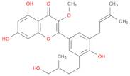 4H-1-Benzopyran-4-one, 5,7-dihydroxy-2-[4-hydroxy-3-(4-hydroxy-3-methylbutyl)-5-(3-methyl-2-buten-1-yl)phenyl]-3-methoxy-, (-)-
