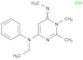 4-Pyrimidinamine, N-ethyl-1,6-dihydro-1,2-dimethyl-6-(methylimino)-N-phenyl-, hydrochloride (1:1)