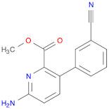 2-Pyridinecarboxylic acid, 6-amino-3-(3-cyanophenyl)-, methyl ester