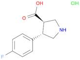 3-Pyrrolidinecarboxylic acid, 4-(4-fluorophenyl)-, hydrochloride (1:1), (3R,4S)-rel-