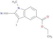 1H-Indole-5-carboxylic acid, 2-cyano-3-iodo-1-methyl-, ethyl ester