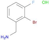 Benzenemethanamine, 2-bromo-3-fluoro-, hydrochloride (1:1)