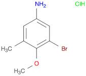 Benzenamine, 3-bromo-4-methoxy-5-methyl-, hydrochloride (1:1)