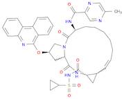 Cyclopropa[e]pyrrolo[1,2-a][1,4]diazacyclopentadecine-14a(5H)-carboxamide, N-(cyclopropylsulfonyl)-1,2,3,6,7,8,9,10,11,13a,14,15,16,16a-tetradecahydro-6-[[(5-methyl-2-pyrazinyl)carbonyl]amino]-5,16-dioxo-2-(6-phenanthridinyloxy)-, (2R,6S,12Z,13aS,14aR,16aS)-