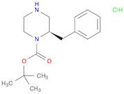 1-Piperazinecarboxylic acid, 2-(phenylmethyl)-, 1,1-dimethylethyl ester, hydrochloride (1:1), (2R)-