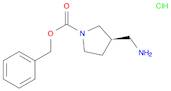 1-Pyrrolidinecarboxylic acid, 3-(aminomethyl)-, phenylmethyl ester, hydrochloride (1:1), (3R)-