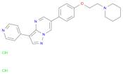 Pyrazolo[1,5-a]pyrimidine, 6-[4-[2-(1-piperidinyl)ethoxy]phenyl]-3-(4-pyridinyl)-, hydrochloride (1:2)