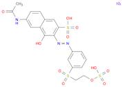 2-Naphthalenesulfonic acid, 6-(acetylamino)-4-hydroxy-3-[2-[3-[[2-(sulfooxy)ethyl]sulfonyl]phenyl]diazenyl]-, sodium salt (1:2)