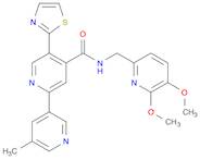 [2,3'-Bipyridine]-4-carboxamide, N-[(5,6-dimethoxy-2-pyridinyl)methyl]-5'-methyl-5-(2-thiazolyl)-