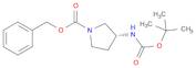 1-Pyrrolidinecarboxylic acid, 3-[[(1,1-dimethylethoxy)carbonyl]amino]-, phenylmethyl ester, (3R)-