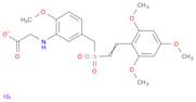 Glycine, N-[2-methoxy-5-[[[2-(2,4,6-trimethoxyphenyl)ethenyl]sulfonyl]methyl]phenyl]-, sodium salt (1:1)