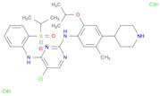 2,4-Pyrimidinediamine, 5-chloro-N4-[2-[(1-methylethyl)sulfonyl]phenyl]-N2-[5-methyl-2-(1-methylethoxy)-4-(4-piperidinyl)phenyl]-, hydrochloride (1:2)