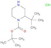1-Piperazinecarboxylic acid, 2-(1,1-dimethylethyl)-, 1,1-dimethylethyl ester, hydrochloride (1:1)