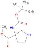3-Pyrrolidinecarboxylic acid, 3-[[(1,1-dimethylethoxy)carbonyl]amino]-, methyl ester