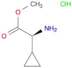 Cyclopropaneacetic acid, α-amino-, methyl ester, hydrochloride (1:1), (αS)-