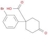 Cyclohexanecarboxylic acid, 1-(3-bromophenyl)-4-oxo-