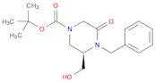 1-Piperazinecarboxylic acid, 3-(hydroxymethyl)-5-oxo-4-(phenylmethyl)-, 1,1-dimethylethyl ester, (…