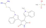 Carbamimidothioic acid, 3-[3-[2,5-dihydro-4-(1-methyl-1H-indol-3-yl)-2,5-dioxo-1H-pyrrol-3-yl]-1H-indol-1-yl]propyl ester, methanesulfonate (1:1)