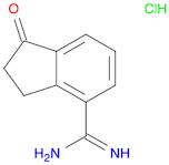 1H-Indene-4-carboximidamide, 2,3-dihydro-1-oxo-, hydrochloride (1:1)