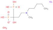 Phosphonic acid, P,P'-[1-hydroxy-3-(methylpentylamino)propylidene]bis-, sodium salt, hydrate (1:1:1)