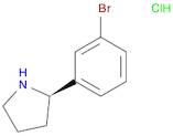 Pyrrolidine, 2-(3-bromophenyl)-, hydrochloride (1:1), (2R)-