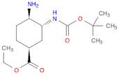 Cyclohexanecarboxylic acid, 4-amino-3-[[(1,1-dimethylethoxy)carbonyl]amino]-, ethyl ester, (1S,3R,4R)-
