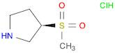Pyrrolidine, 3-(methylsulfonyl)-, hydrochloride (1:1), (3R)-