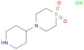 Thiomorpholine, 4-(4-piperidinyl)-, 1,1-dioxide, hydrochloride (1:2)