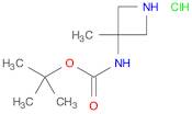 Carbamic acid, N-(3-methyl-3-azetidinyl)-, 1,1-dimethylethyl ester, hydrochloride (1:1)