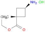 Cyclobutanecarboxylic acid, 3-amino-1-methyl-, ethyl ester, hydrochloride (1:1), trans-