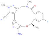 2H-4,8-Methenopyrazolo[4,3-h][2,5,11]benzoxadiazacyclotetradecine-3-carbonitrile, 7-amino-12-fluoro-10,15,16,17-tetrahydro-2,10,16-trimethyl-15-oxo-, (10R)-