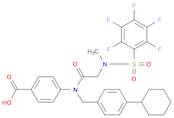 Benzoic acid, 4-[[(4-cyclohexylphenyl)methyl][2-[methyl[(2,3,4,5,6-pentafluorophenyl)sulfonyl]amino]acetyl]amino]-