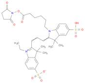 3H-Indolium, 2-[3-[1-[6-[(2,5-dioxo-1-pyrrolidinyl)oxy]-6-oxohexyl]-1,3-dihydro-3,3-dimethyl-5-sulfo-2H-indol-2-ylidene]-1-propen-1-yl]-1-ethyl-3,3-dimethyl-5-sulfo-, inner salt