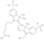 3H-Indolium, 2-[3-[1-(5-carboxypentyl)-1,3-dihydro-3,3-dimethyl-5-sulfo-2H-indol-2-ylidene]-1-propen-1-yl]-1-ethyl-3,3-dimethyl-5-sulfo-, inner salt