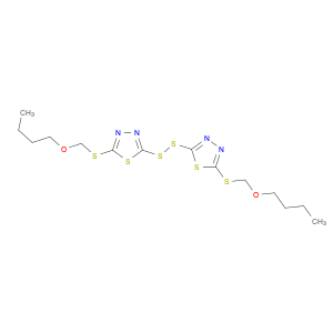 1,3,4-Thiadiazole, 2,2'-dithiobis[5-[(butoxymethyl)thio]- (9CI)